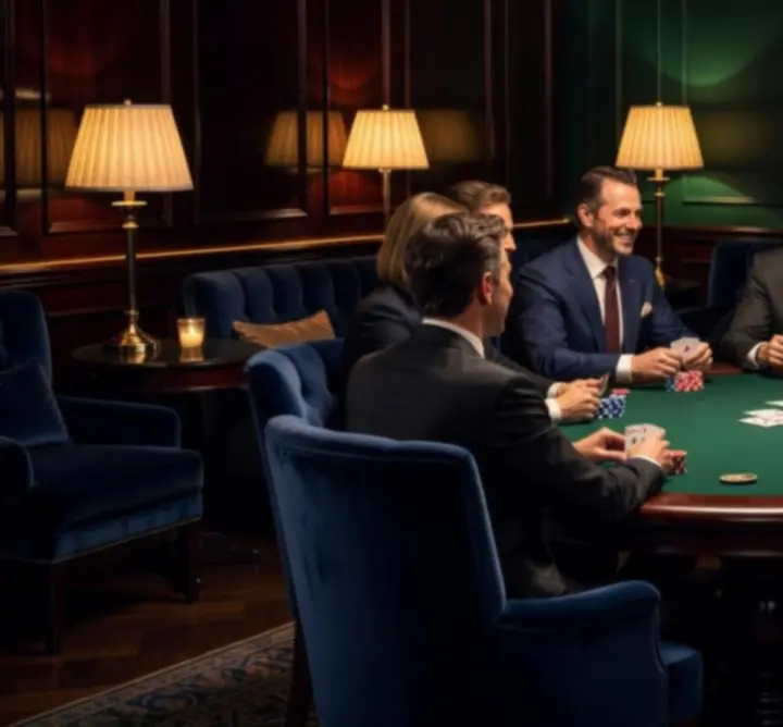 Offline poker est elegáns lounge térben, prémium hangulattal