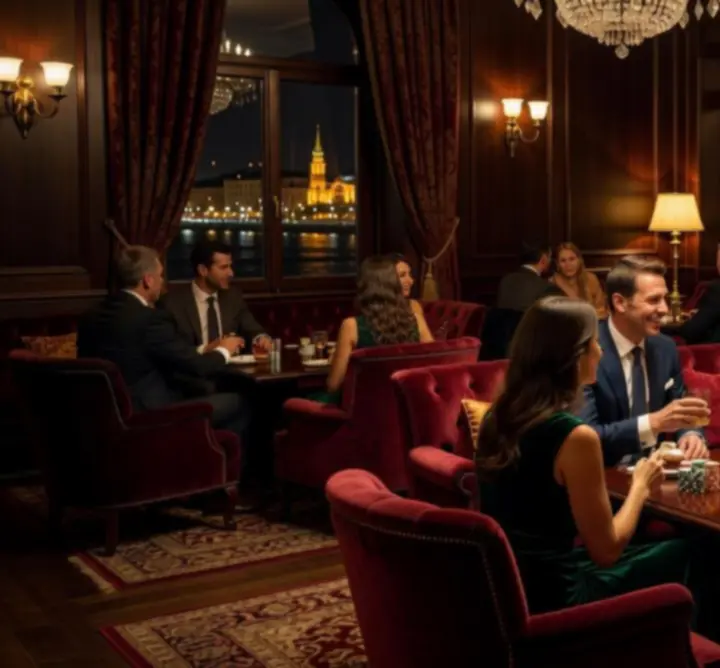 Vendégek egy elegáns, éjszakai klubos hangulatú estén a Nyerő Mesterben